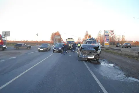 В Ярославской области столкнулись Лада и «десятка»