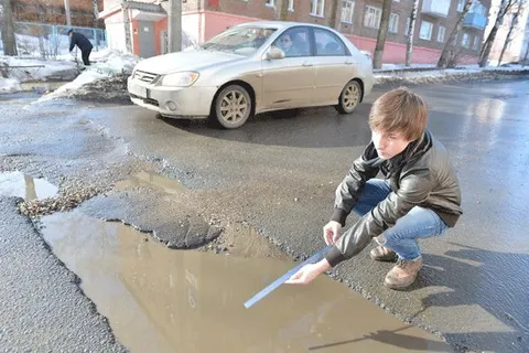 Отремонтированные дороги в Ярославле смываются вместе с дождем