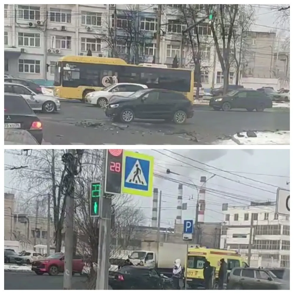 В Ярославле столкнулись «Ауди» и «Приора»