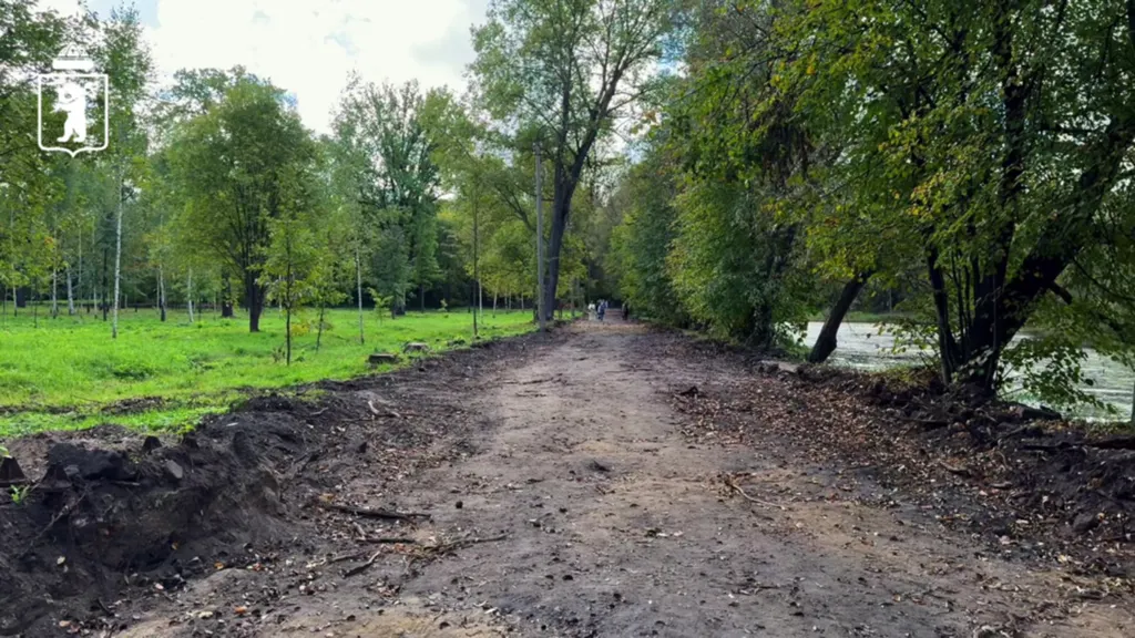 В Петропавловском парке Ярославля начали делать пешеходные дорожки 