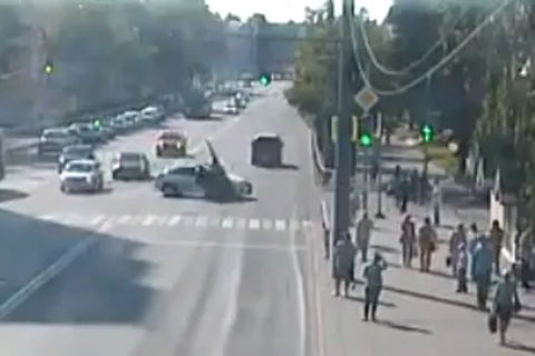 Опубликовано видео смертельного столкновения «Шевроле» и мотоцикла в Рыбинске