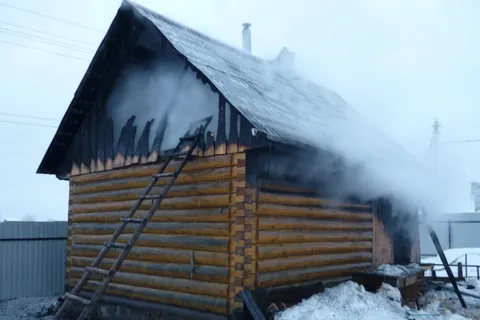 В Ярославской области горела баня