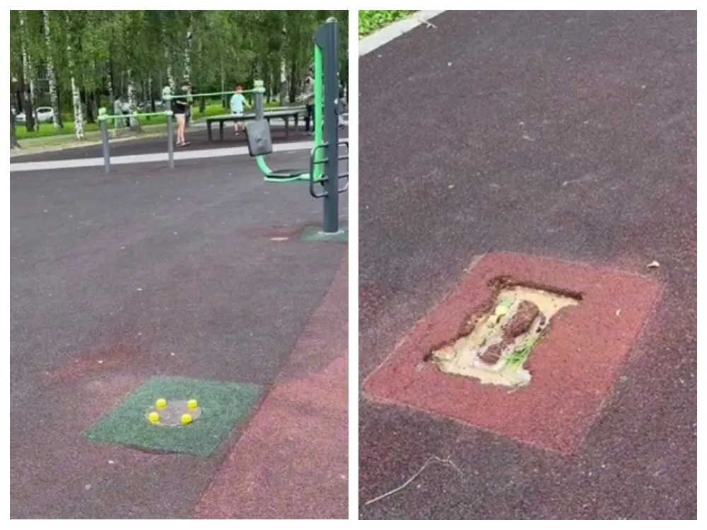 В Юбилейном парке Ярославля демонтировали тренажёры