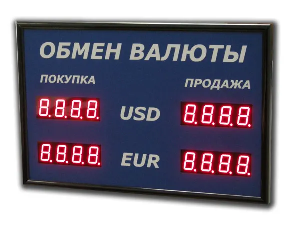 Банки начали закупать новые уличные табло для курса валют