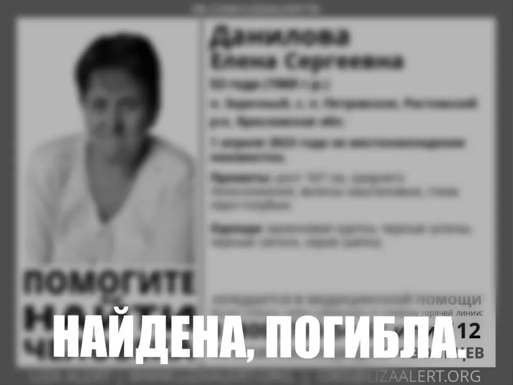 Пропавшая в Ярославской области женщина найдена мертвой
