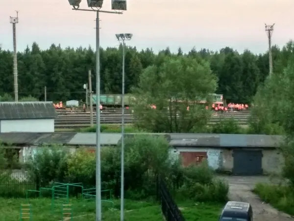 В Рыбинске тепловоз сошел с рельсов и залился на бок