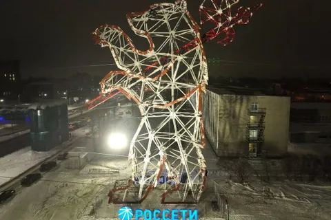 В Ярославле заработает подсветка ЛЭП-медведя