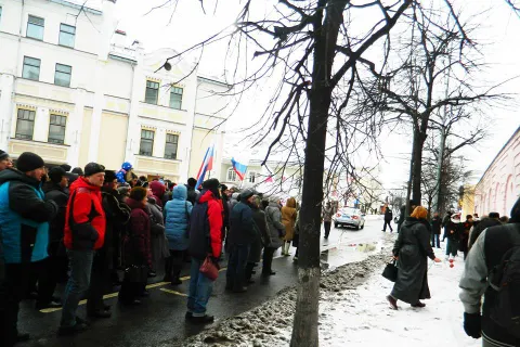 В Москве и Ярославле прошли марши памяти Бориса Немцова