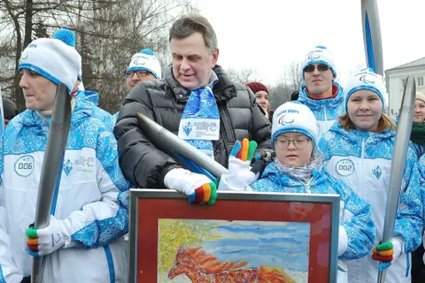 В Ярославле прошла эстафета паралимпийского огня. Фоторепортаж