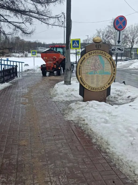 Мэр Ярославля прошелся по обледеневшим тротуарам города
