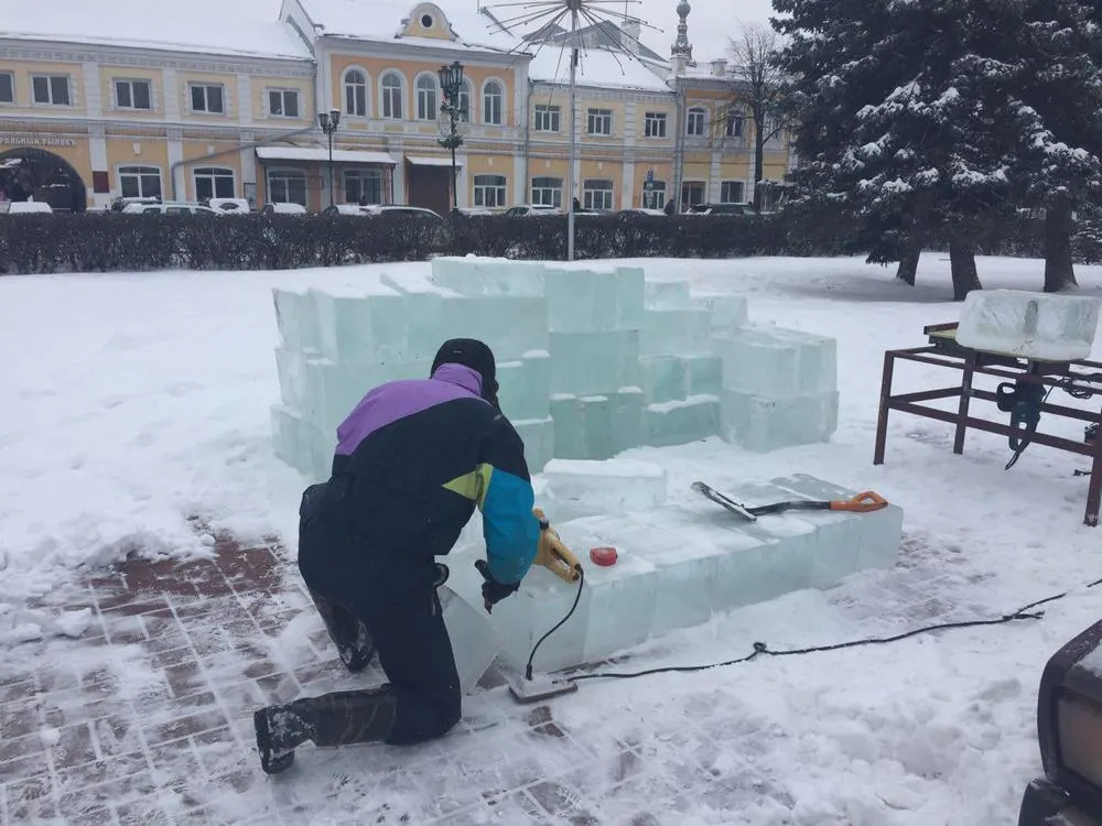 Ледяной барельеф медведицы появится в центре Ярославля
