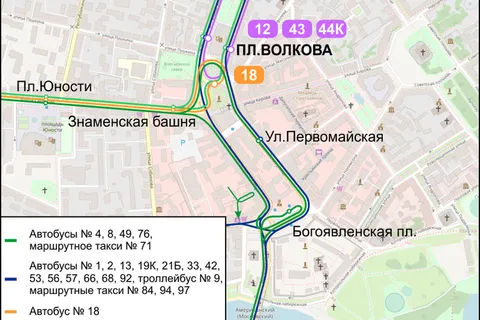 В Ярославле автобусы перестанут останавливаться на Комсомольской улице