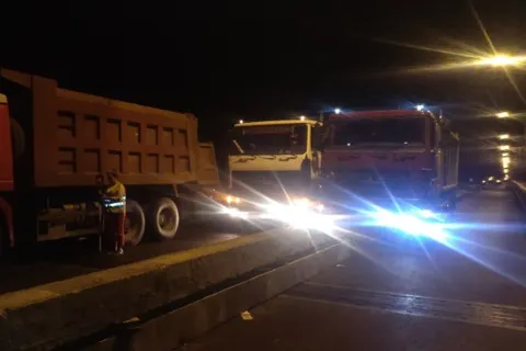 На Октябрьском мосту в Ярославле в ночь с 20 на 21 августа поведены первые испытания