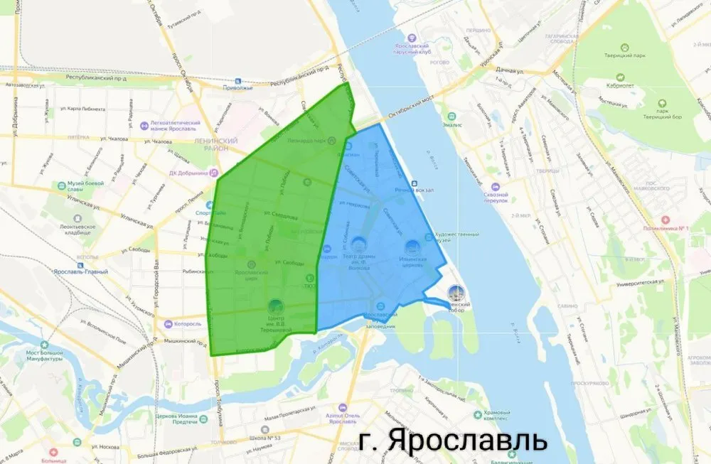 Губернатор опубликовал карту платных парковок в Ярославле и Рыбинске