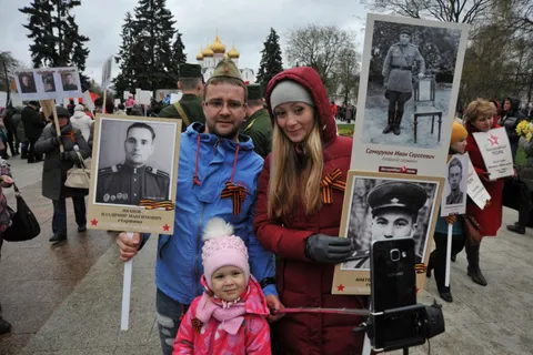 В строю «Бессмертного полка» прошли пятнадцать тысяч ярославцев