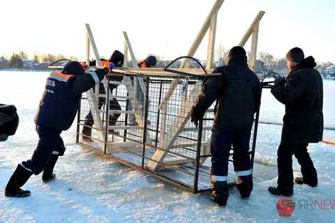 В Ярославской области в Крещение по данным МЧС в прорубь окунулось около девяти тысяч человек. С фото