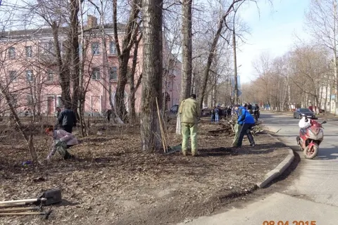 Жители Фрунзенского района Ярославля провели субботник