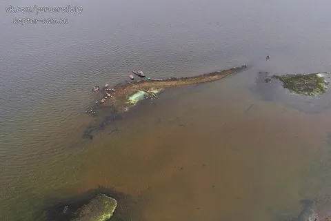 Затопленная Молога: взгляд с высоты и с земли