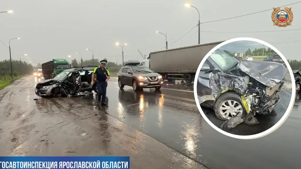На окружной дороге в Ярославле водитель пострадал из-за опасного маневра