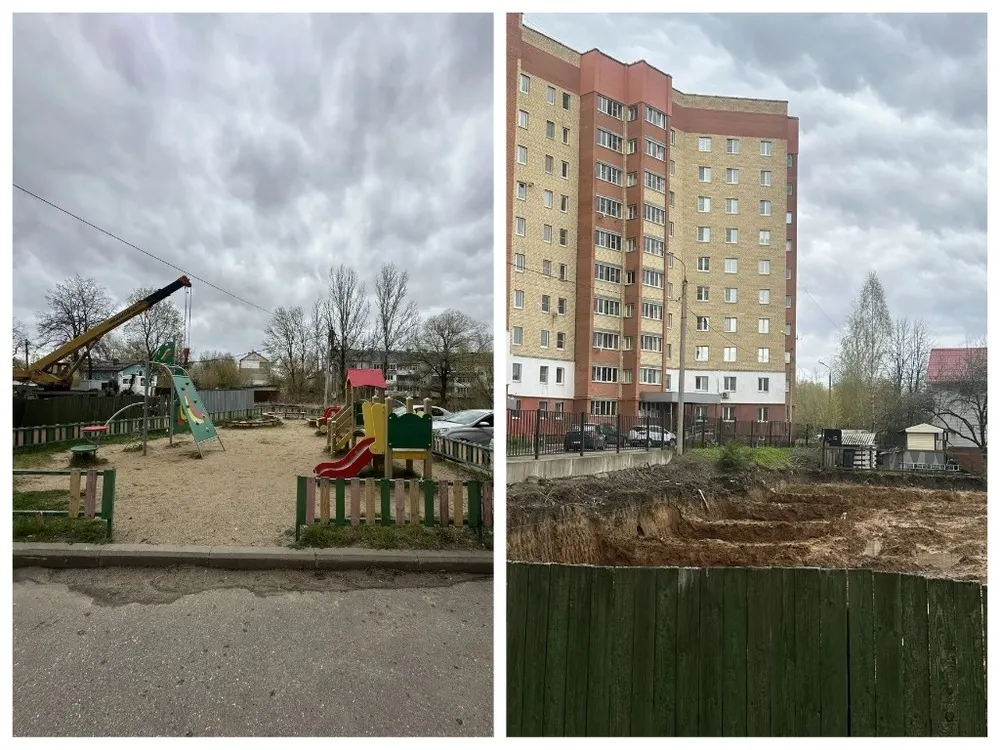 Ярославцы выступили против стройки магазина рядом с детской площадкой