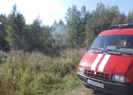 Под Ярославлем загорелся торфяник