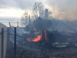 В деревне под Рыбинском сгорел жилой дом