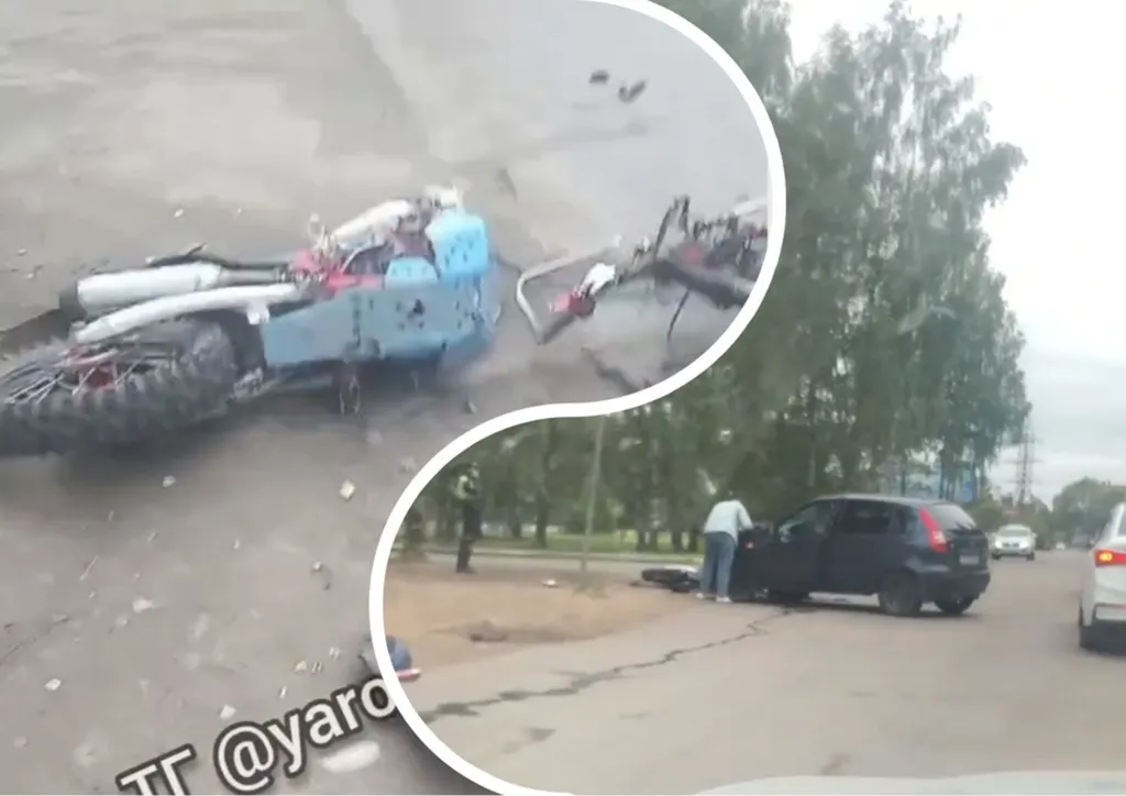 В Ярославле столкнулись питбайк и «Лада»