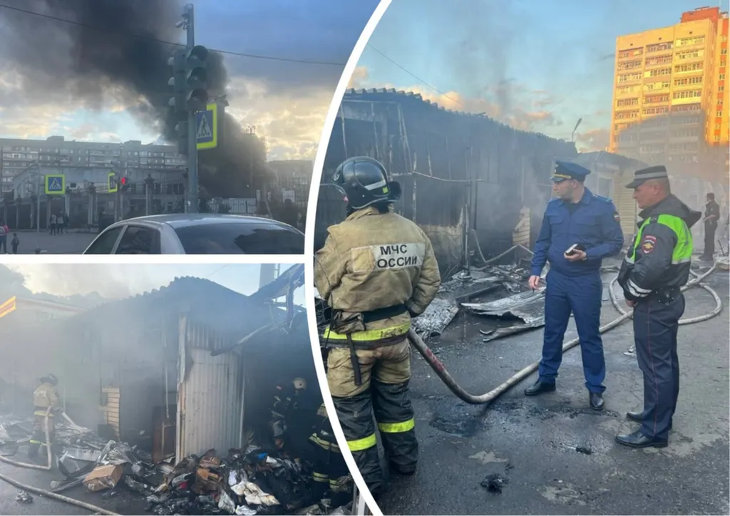 Прокуратура начала проверку по пожару на Сенном рынке Рыбинска