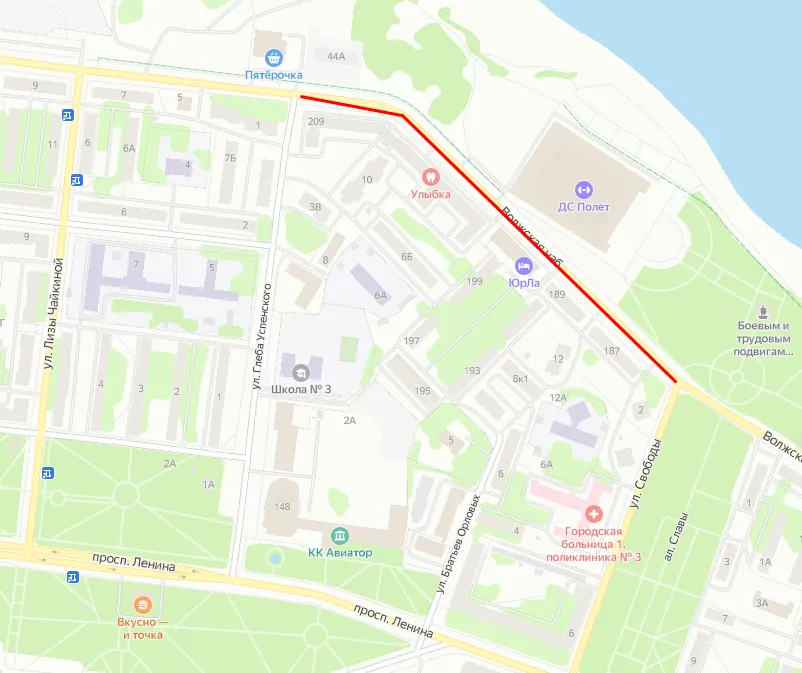 В Рыбинске перекроют часть Волжской набережной