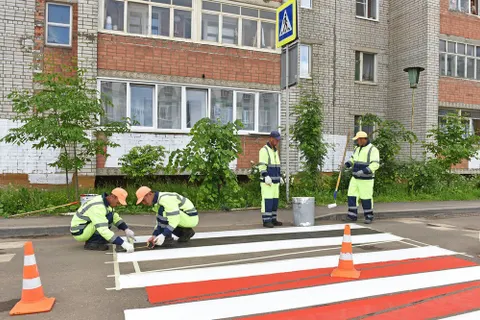 На улицах Ярославля появилась яркая креативная дорожная разметка