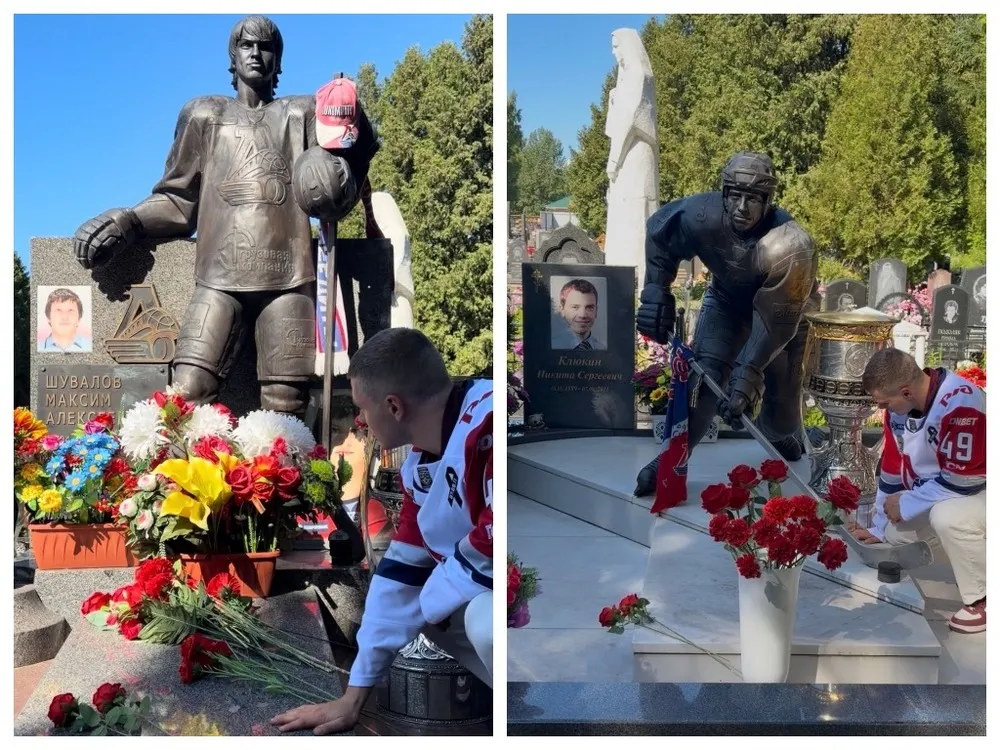 Ярославский защитник привез Кубок на могилы погибших игроков «Локомотива»