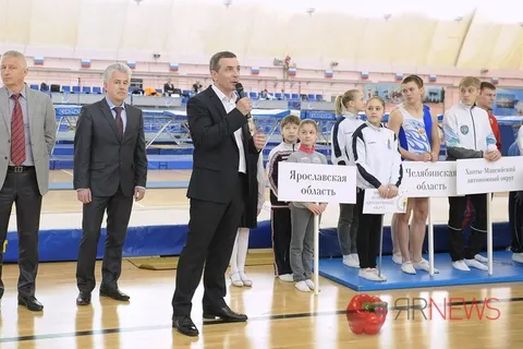 В Ярославле проходит кубок России по прыжкам на батуте, акробатической дорожке и двойному мини-трампу. Фоторепортаж