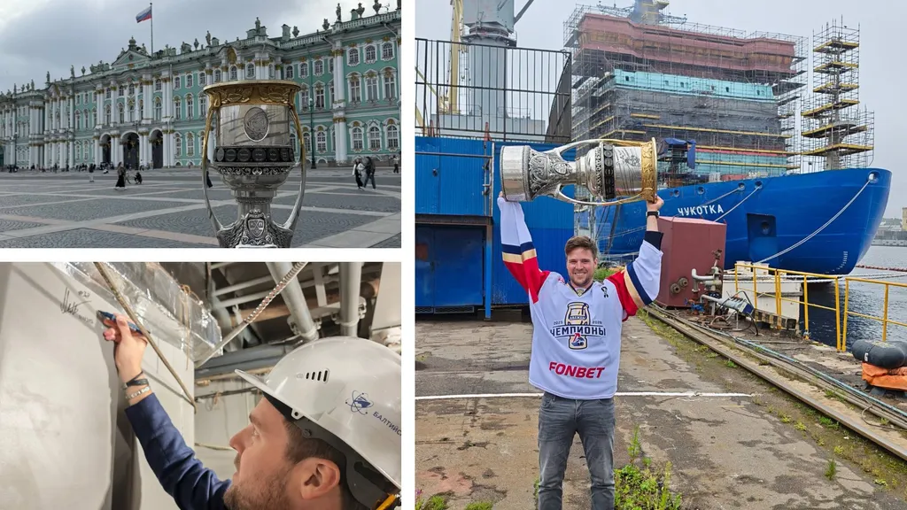 Вратарь ярославского «Локомотива» отвез Кубок Гагарина на атомный ледокол