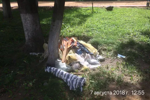 Благоустройство сквера на улице Терешковой: работы встали