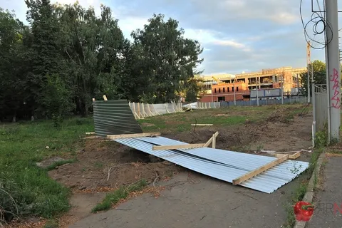 В Бутусовском  парке  Ярославля  начали делать трамвайное кольцо.