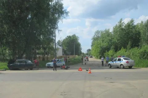 В Рыбинске получил травмы несовершеннолетний мотоциклист