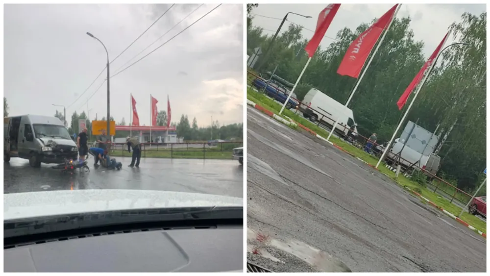 В Рыбинске мопед столкнулся с «ГАЗелью»