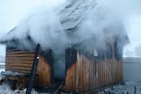 В Ярославской области горела баня