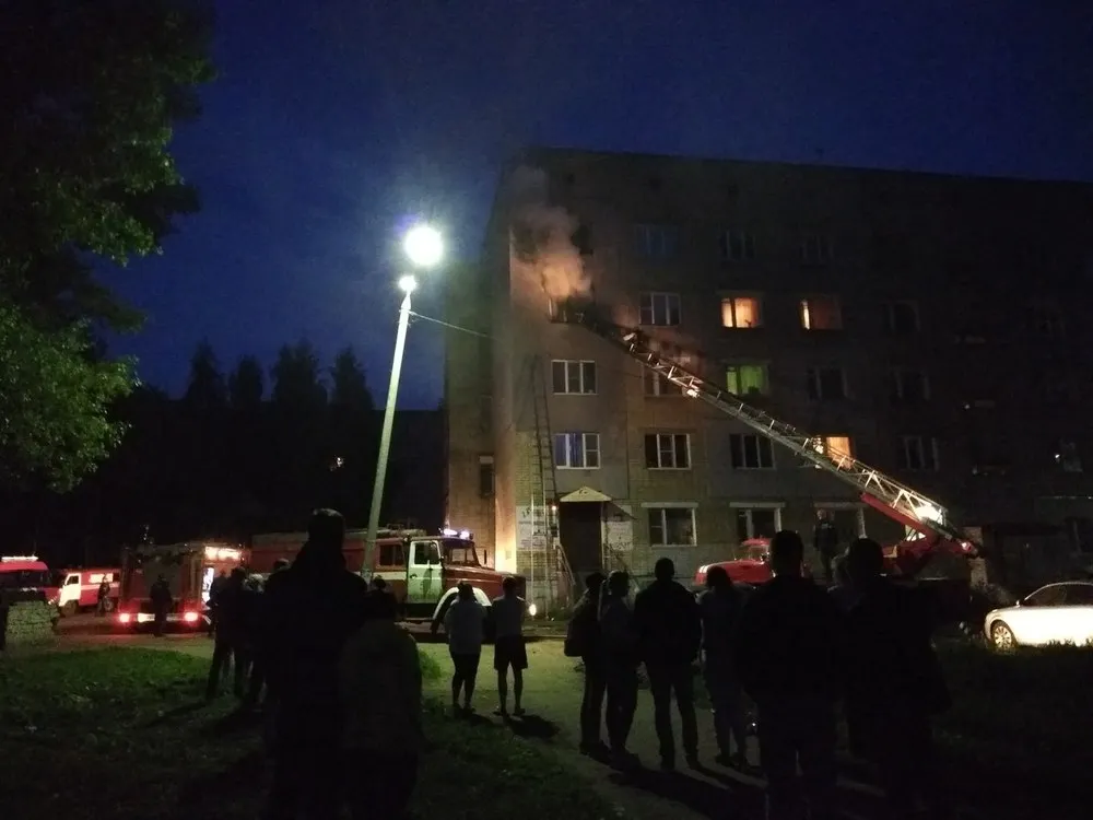 В Ярославле горело семейном общежитие