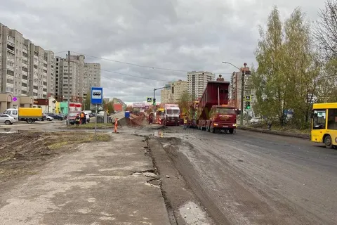 В Ярославле начали асфальтировать проспект Машиностроителей