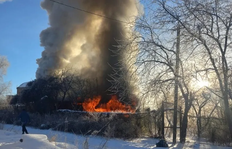 В селе под Рыбинском сгорел жилой дом