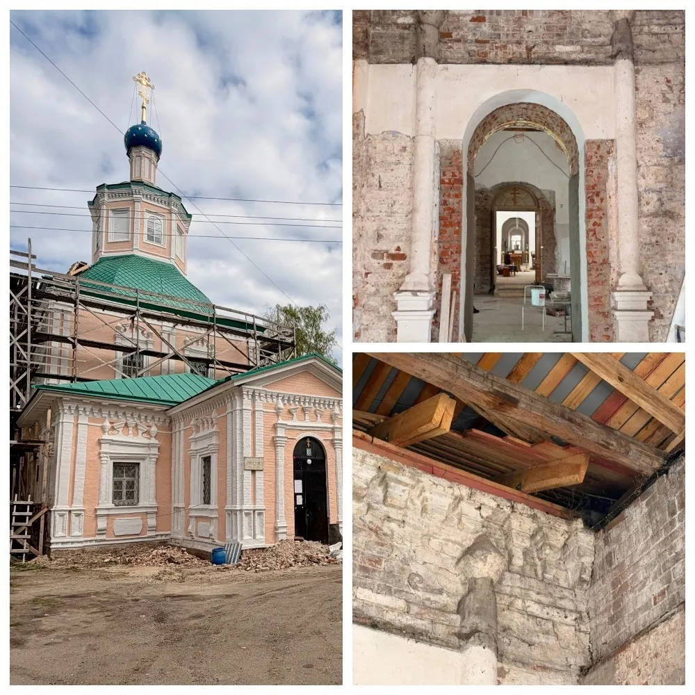 В вологодской церкви обнаружили старинный кирпичный декор