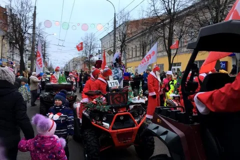 В Рыбинске состоялось новогоднее «НаШествие Дедов Морозов» 