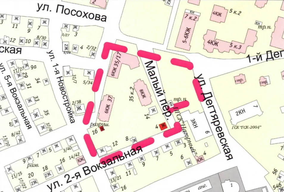 В Ярославле в районе Вокзальных улиц спланируют шестиэтажку