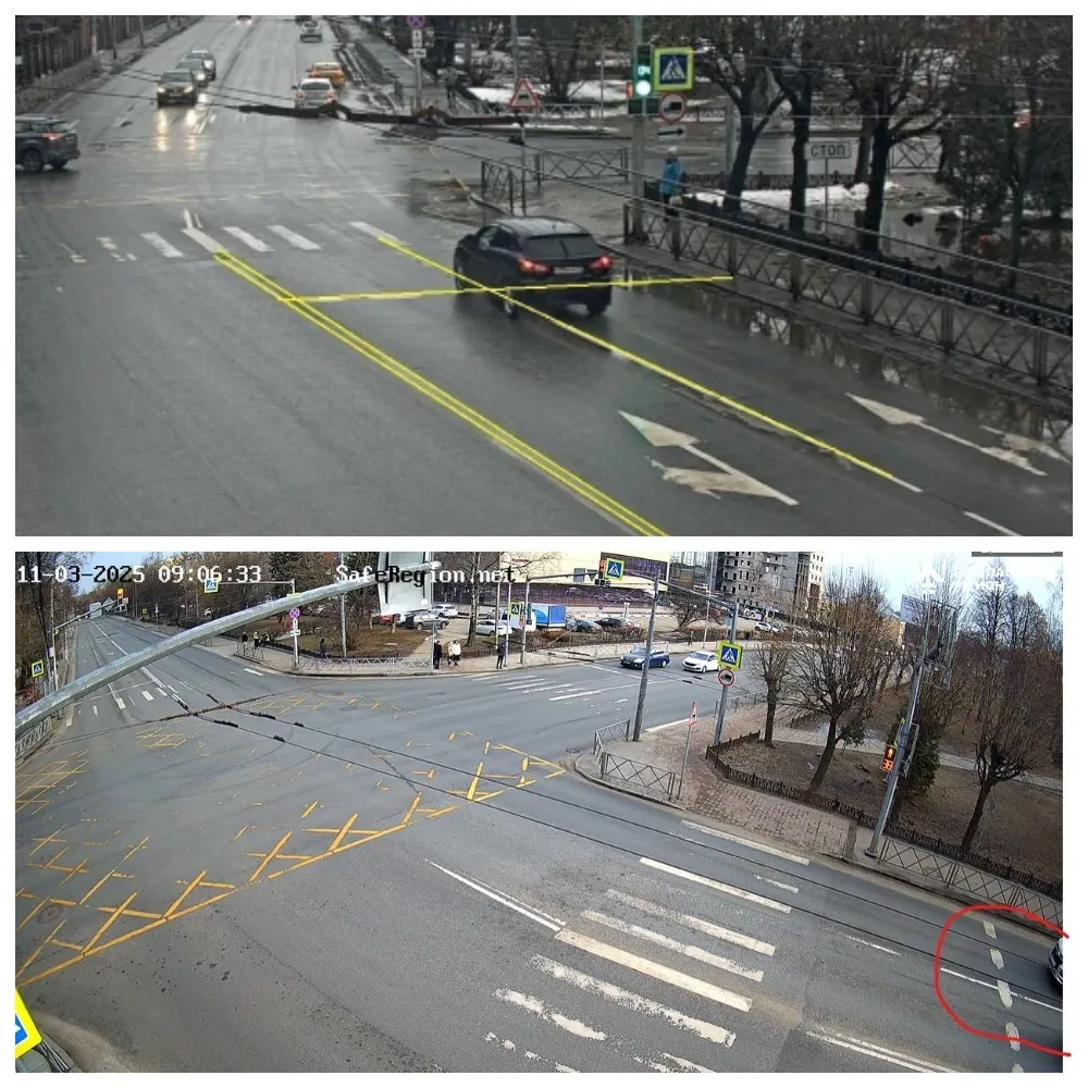 Ярославский водитель пожаловался на штраф из-за стертой разметки