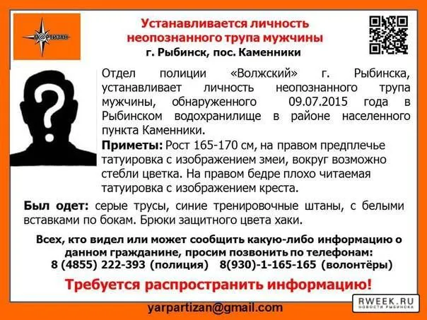 В Ярославской области полицейские устанавливают личность утонувшего мужчины