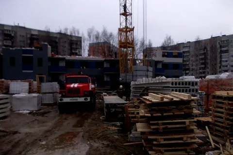 В Ярославле горел башенный кран