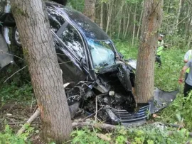 В Ярославской области Toyota Camry врезалась в дерево