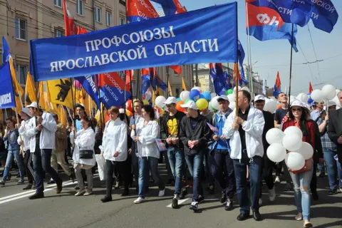Около семи тысяч ярославцев приняли участие в первомайском шествии