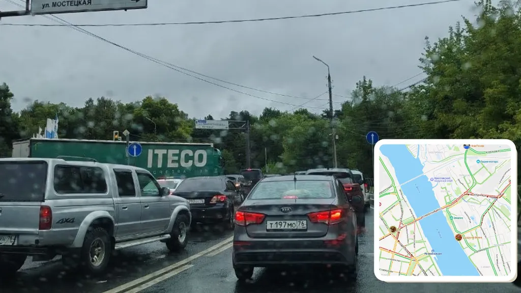 Ярославль встал в пятничную пробку